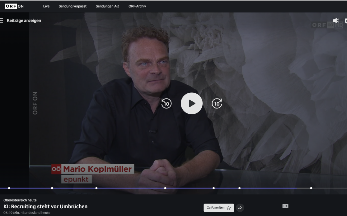 ORF Beitrag KI im Recruiting