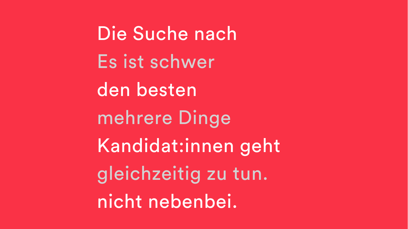 Es ist nicht leicht